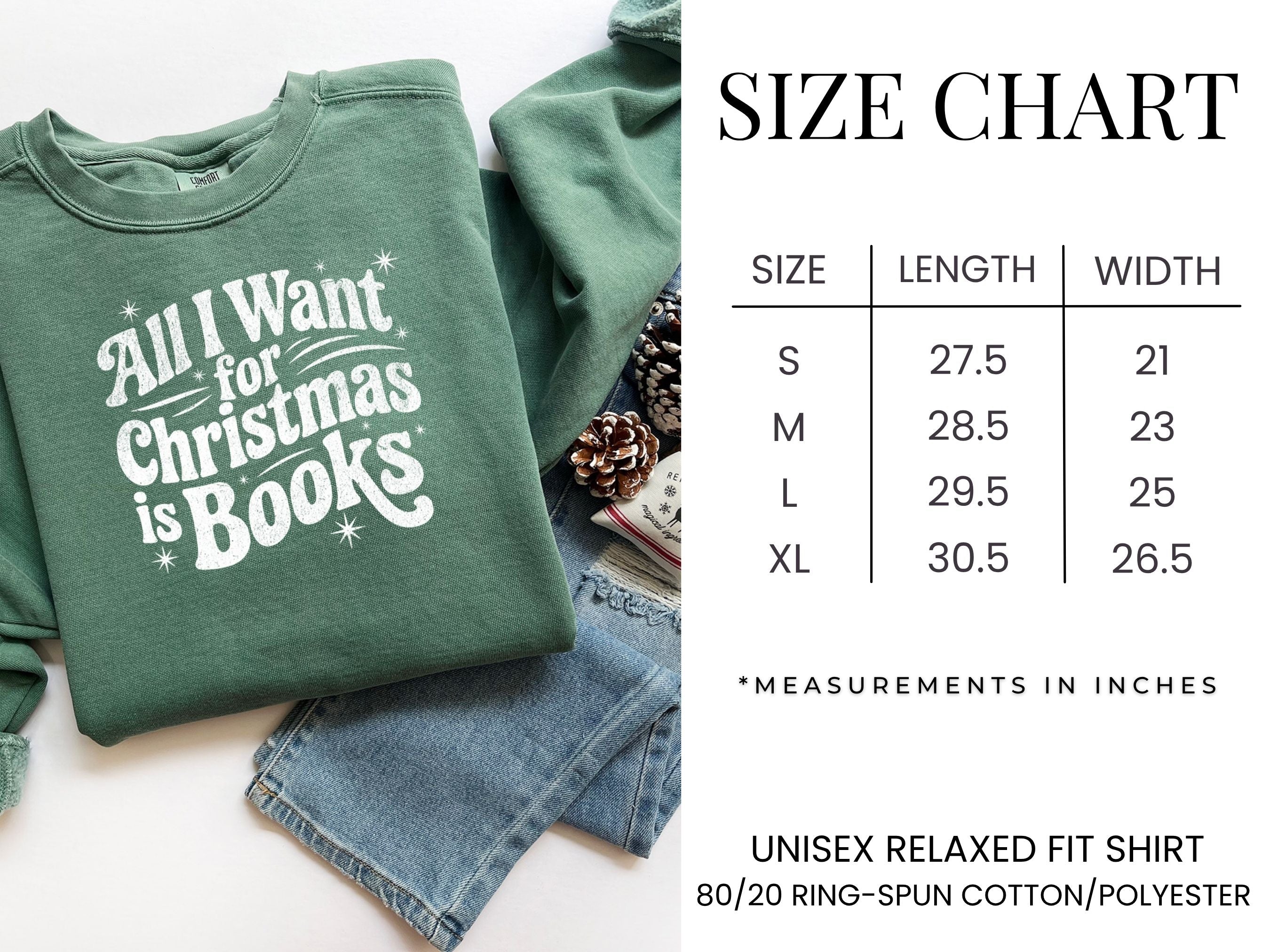 All I Want For Christmas Is Books Sweatshirt {Unisex Adult}