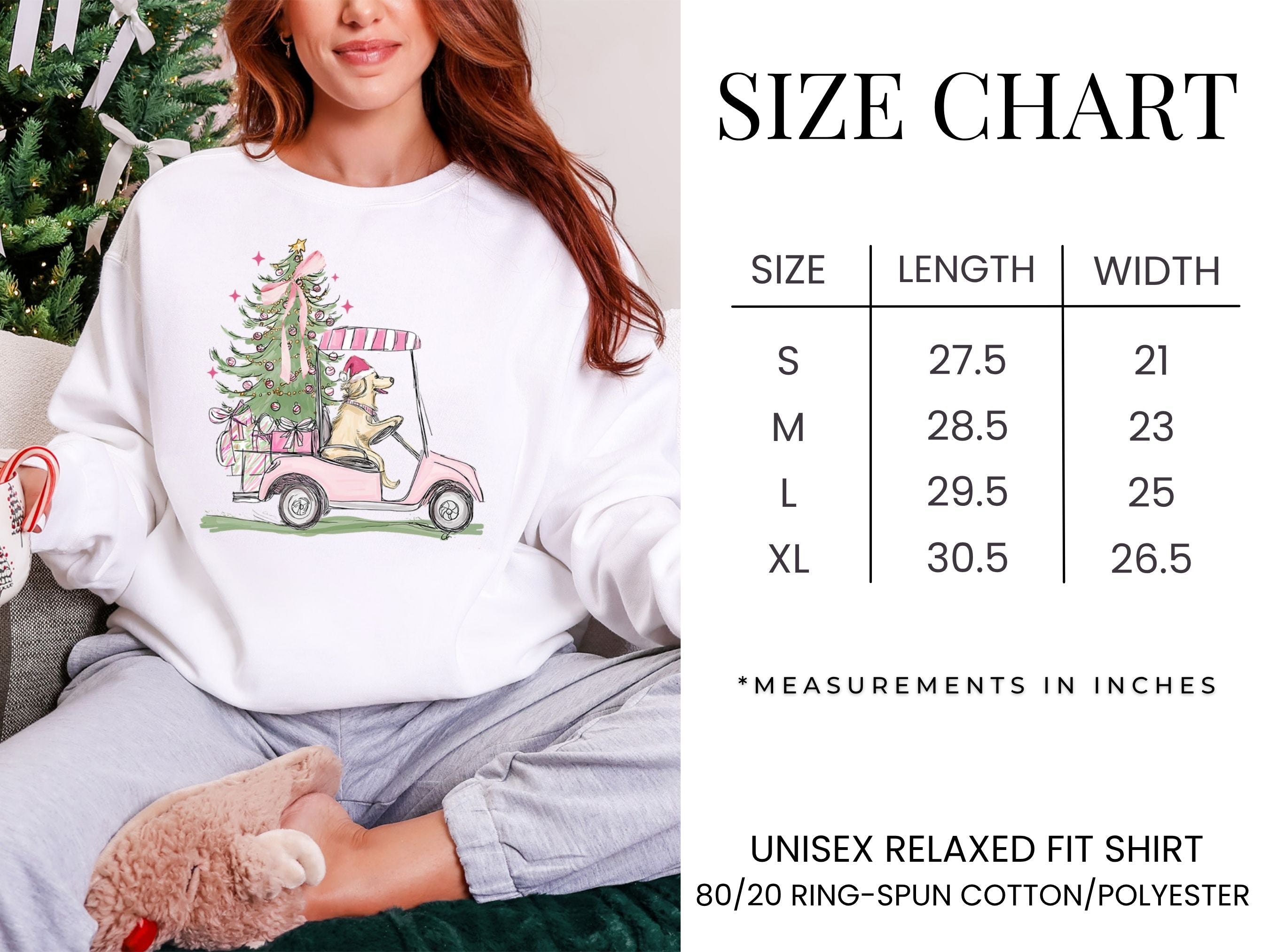 Christmas Dog Preppy Long Sleeve Tee or Sweatshirt {Unisex Adult}