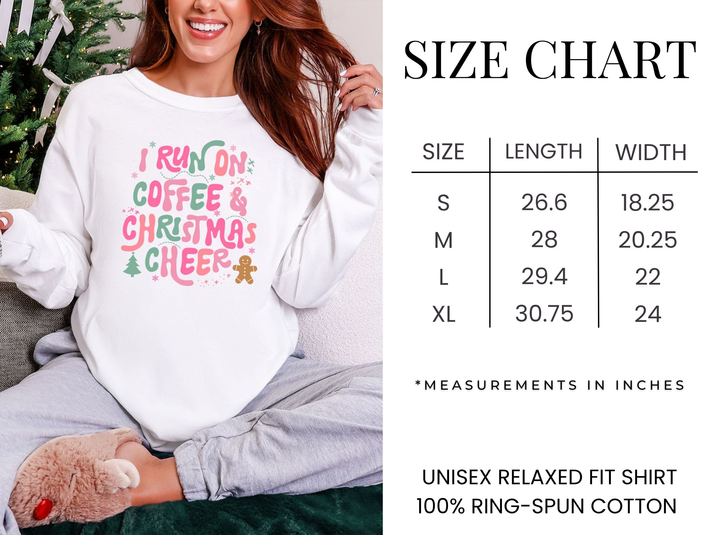 Coffee and Christmas Cheer Long Sleeve Tee {Unisex Adult}