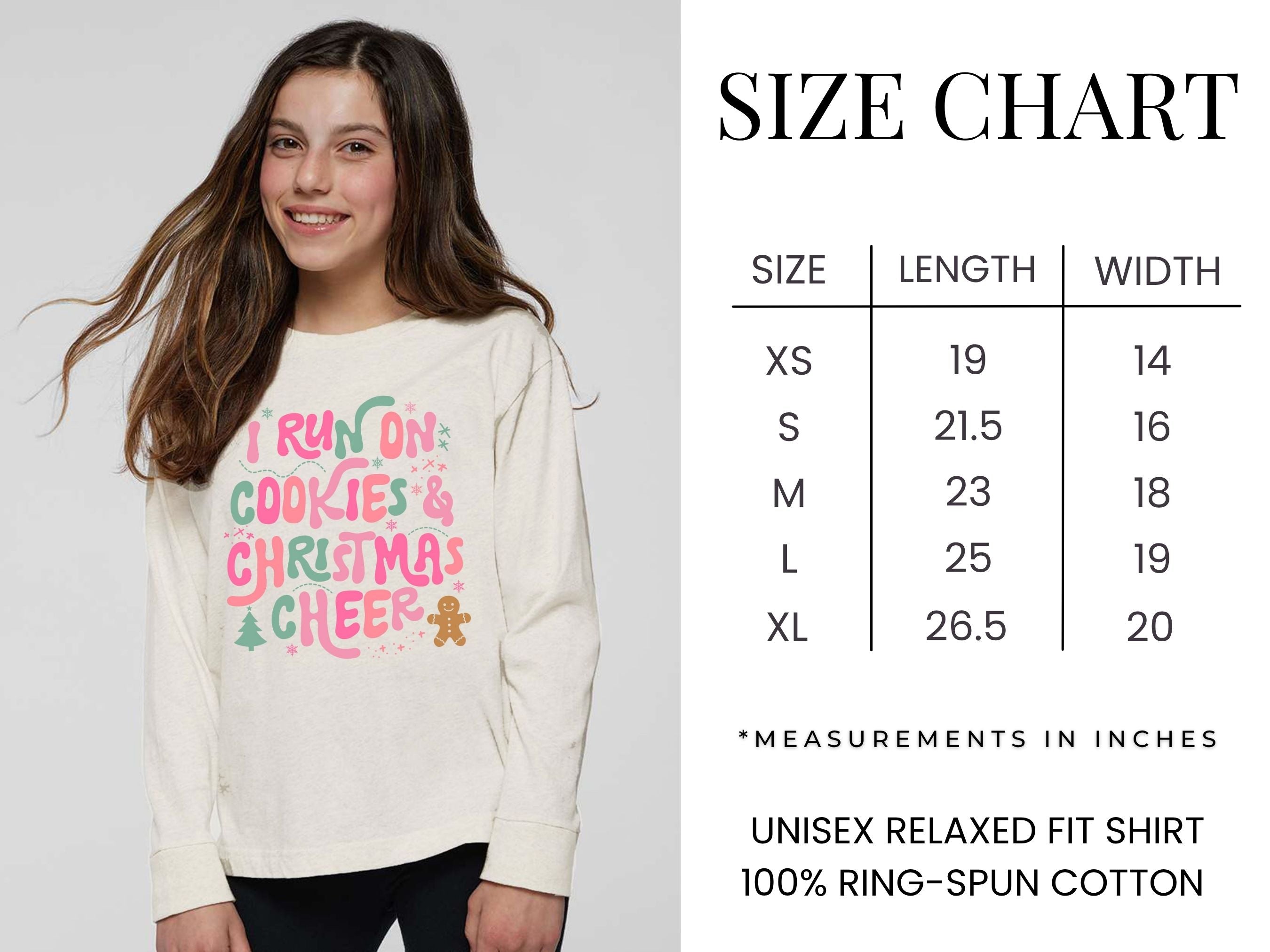 Cookies and Christmas Cheer Long Sleeve Tee {Unisex Youth}