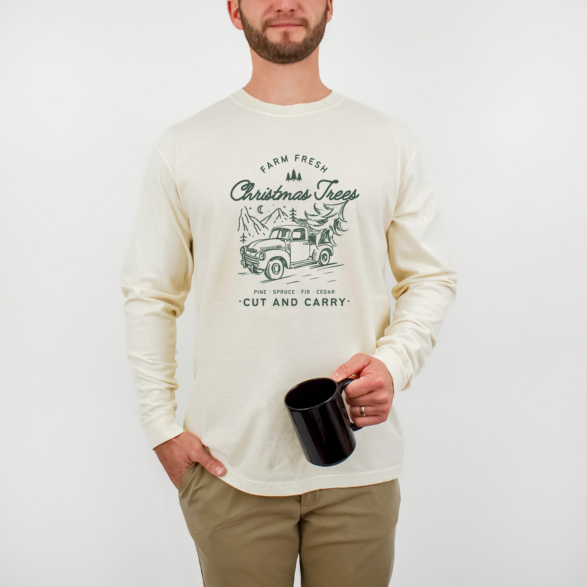 Farm Fresh Christmas Trees Long Sleeve Tee {Unisex Adult}