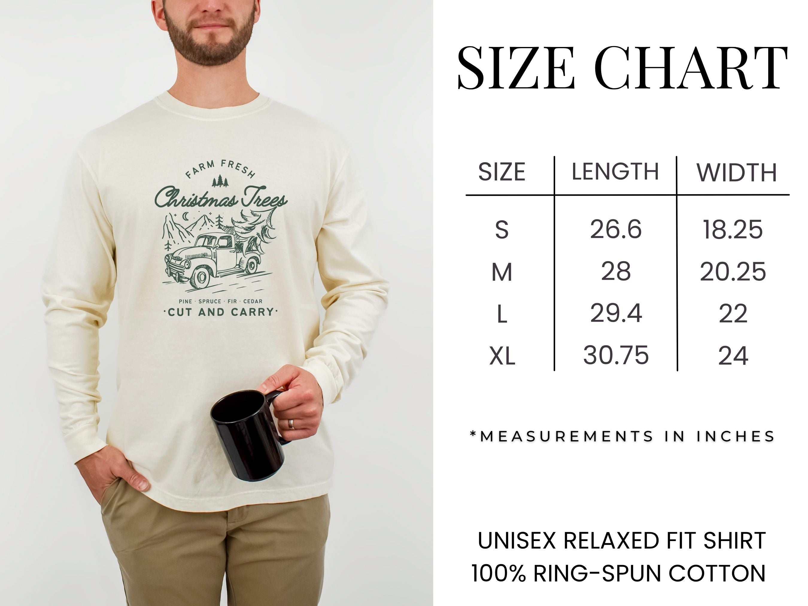 Farm Fresh Christmas Trees Long Sleeve Tee {Unisex Adult}
