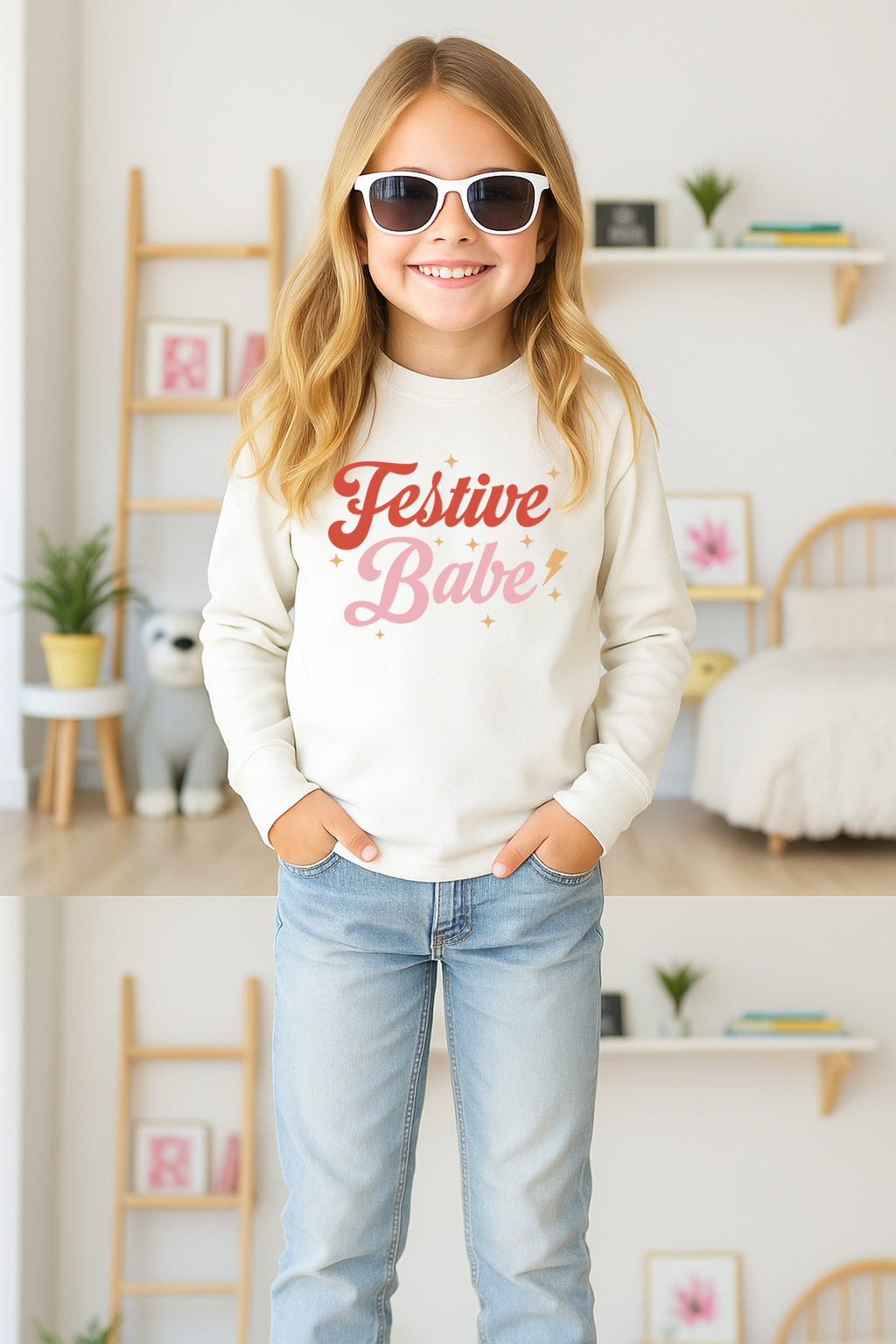 Festive Babe Long Sleeve Tee {Unisex Youth}