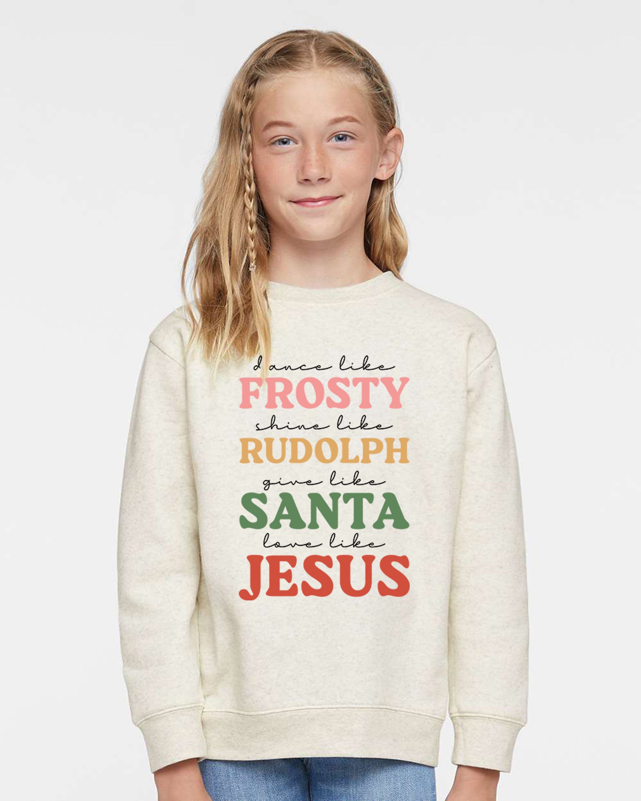 Frosty Rudolph Santa Jesus Sweatshirt {Unisex Adult}