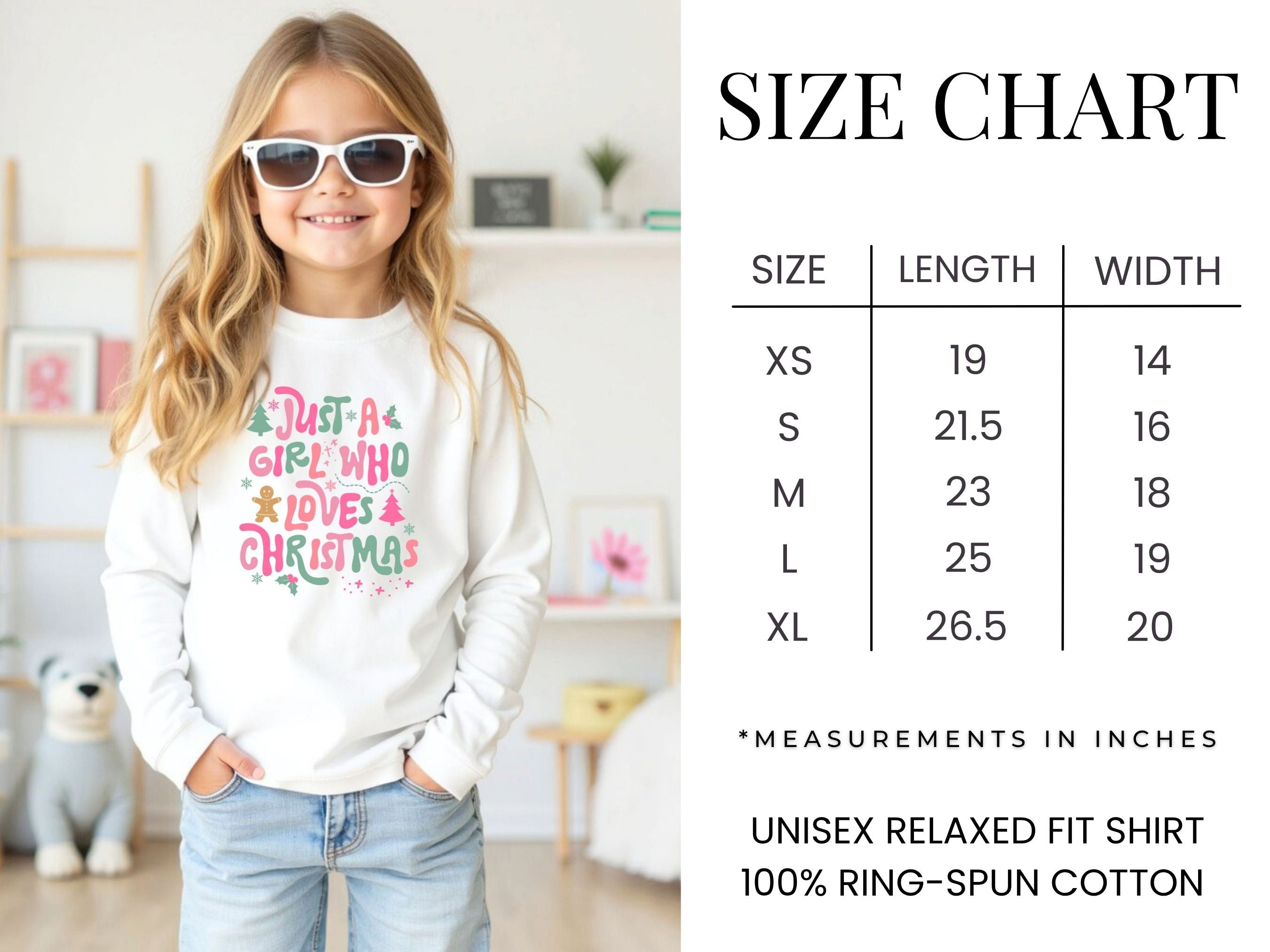 Just a Girl Who Loves Christmas Long Sleeve Tee {Unisex Youth}