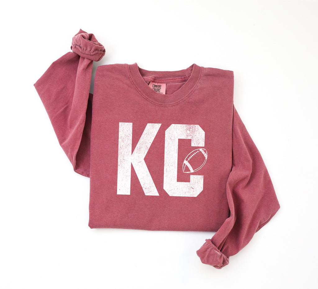 KC Football Long Sleeve Tee {Unisex Adult}