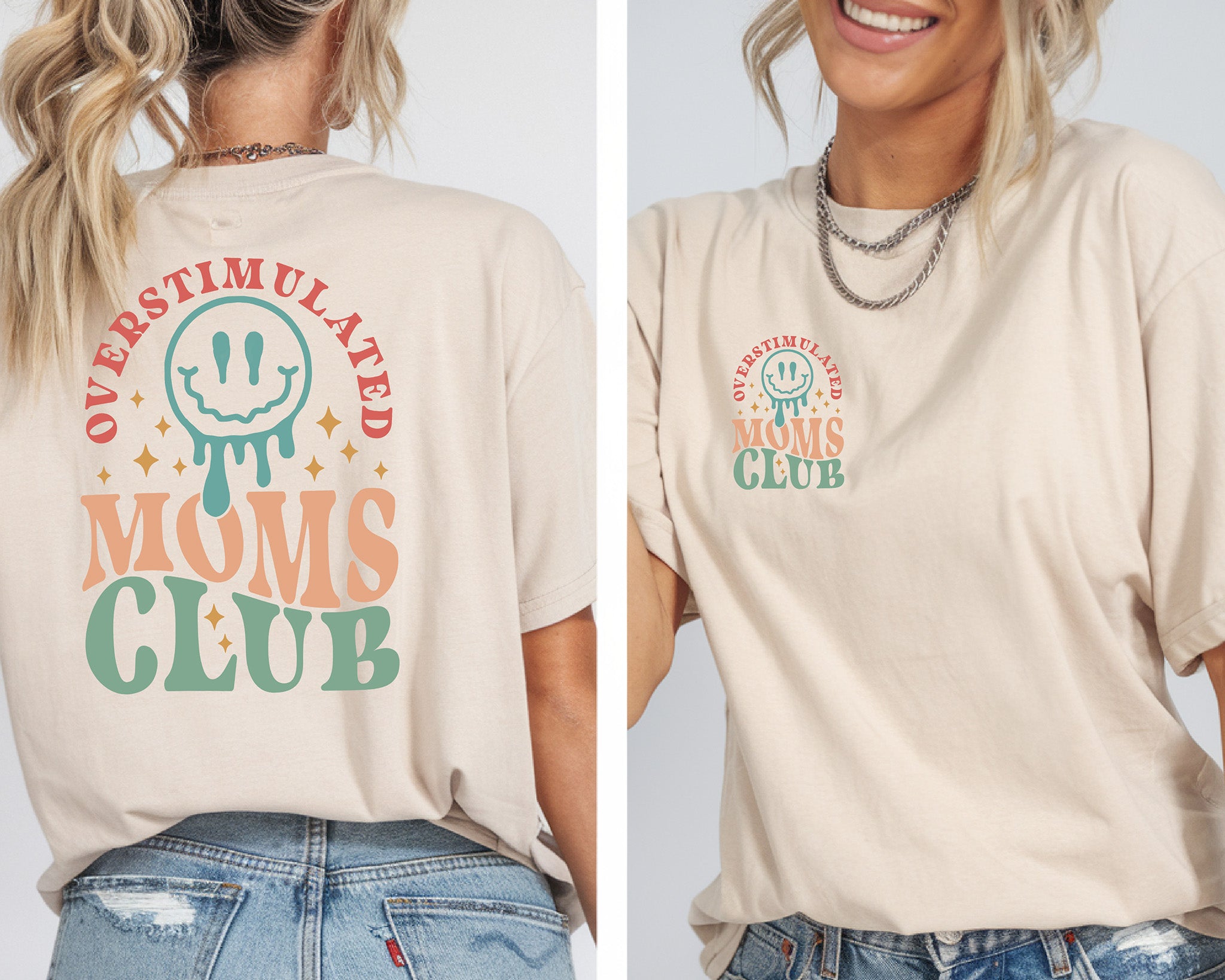 Overstimulated Mom's Club Short Sleeve Tee {Women's Adult}