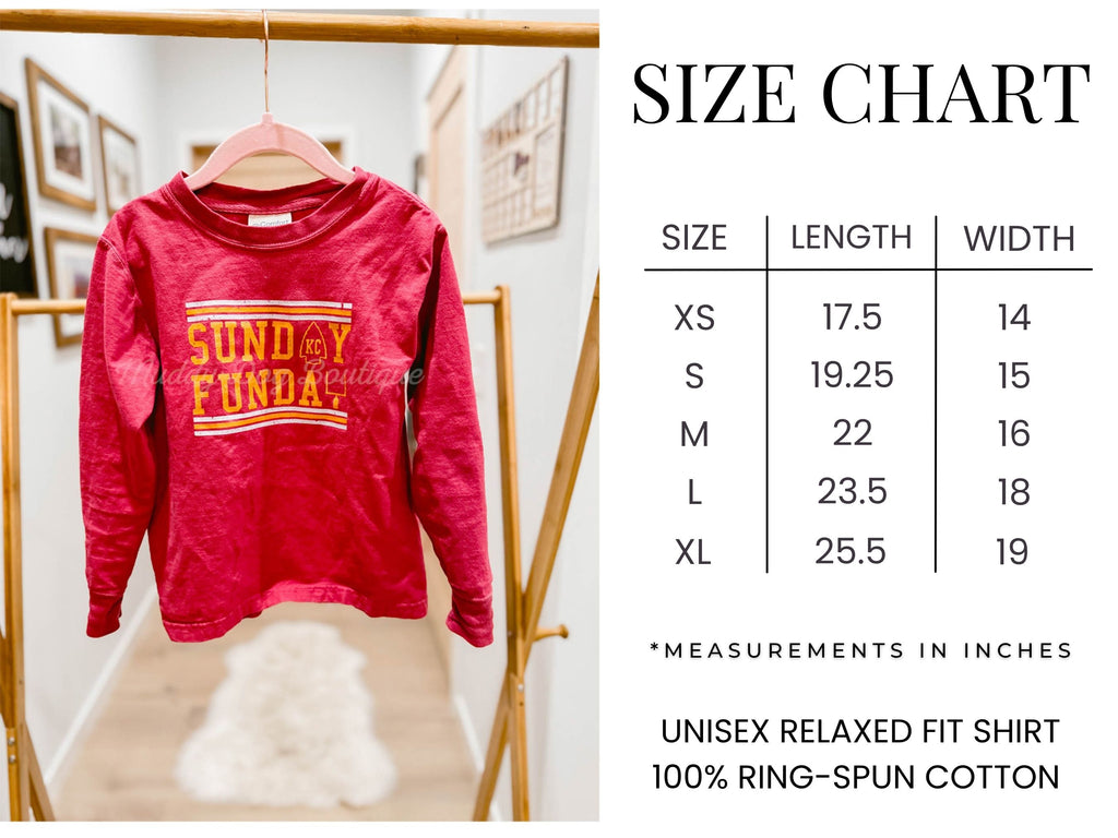 KC Sunday Funday Long Sleeve Tee {Unisex Youth}