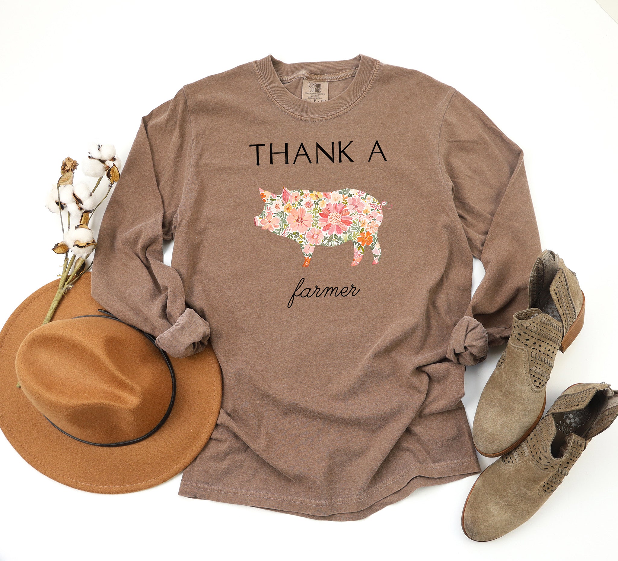 Thank A Farmer Long Sleeve Tee {Unisex Adult}